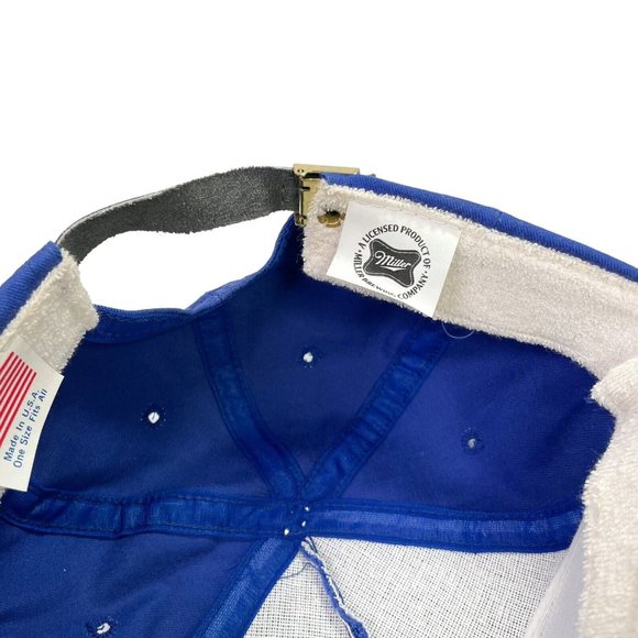 Vintage Miller Lite "Lite Beer" Adjustable Trucker Hat with Rope- Blue - Picture 9 of 12